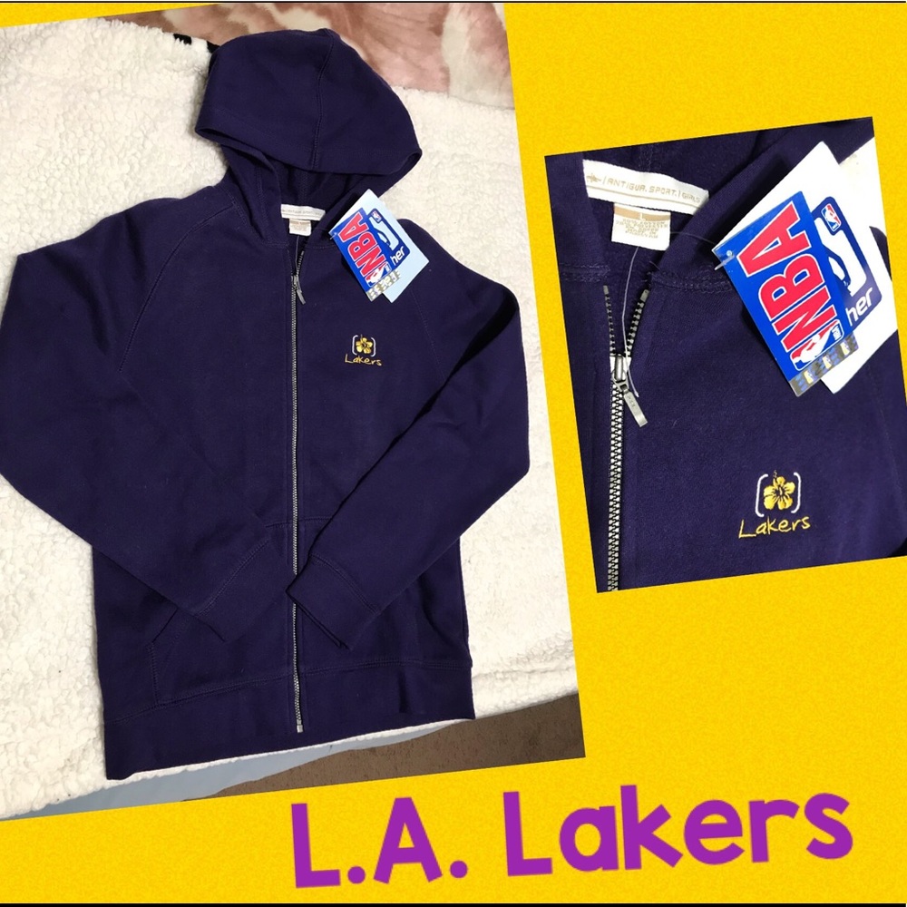 🏀 L.A. Lakers Girls NBA Zip up Hoodie/Jacket NWT